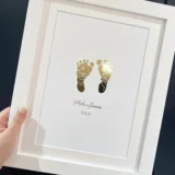 Personalised Baby Hand & Footprint Foil Print (3)