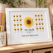 Personalised sunflower teacher gift print with names and thank you message.