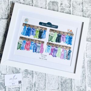 Personalised School Coat Teacher Gift Print – Class Thank You Keepsake