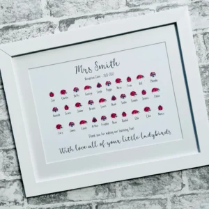 Personalised Ladybird Teacher Gift Print – Class Thank You Keepsake