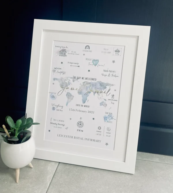 The Day You Were Born Foil Birth Statistics Print (1) The Day You Were Born Foil Birth Statistics Print (1)
