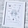 Custom baby footprint print with birth details in a white frame.