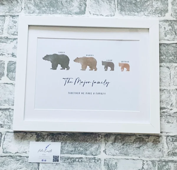 Personalised Grandchildren Family Bear Print (1)
