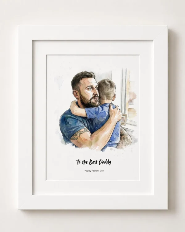 Personalised Watercolour Couple Portrait (2) Personalised Watercolour Couple Portrait (2)