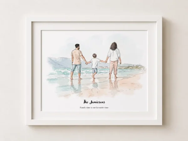 Personalised Watercolour Couple Portrait (5) Personalised Watercolour Couple Portrait (5)