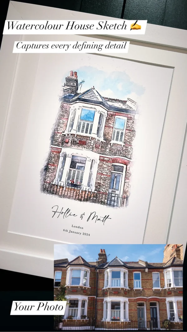 Personalised Watercolour House Portrait (1)