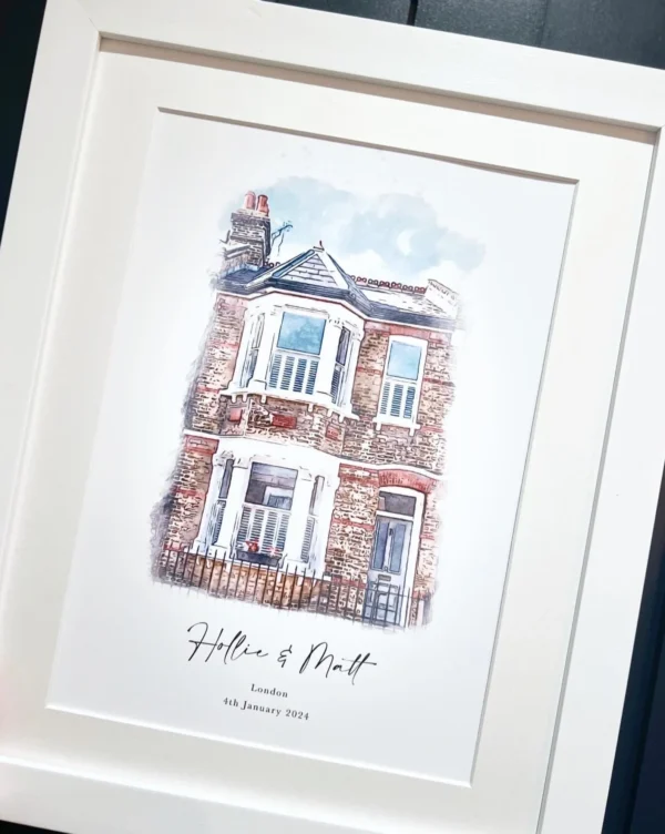 Personalised Watercolour House Portrait (4)