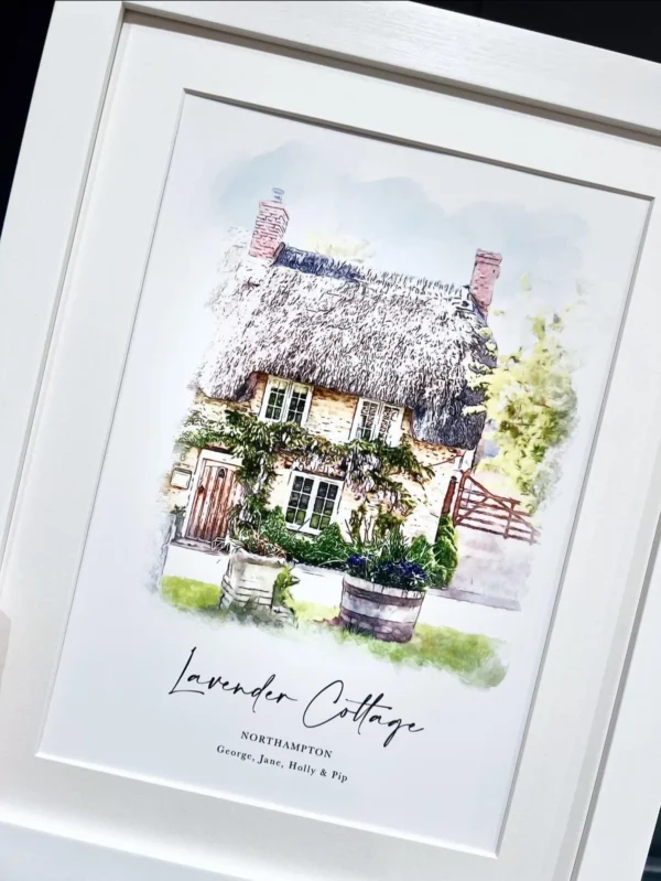 Personalised Watercolour House Portrait (5)