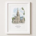 Personalised Watercolour Wedding Venue Portrait (10)