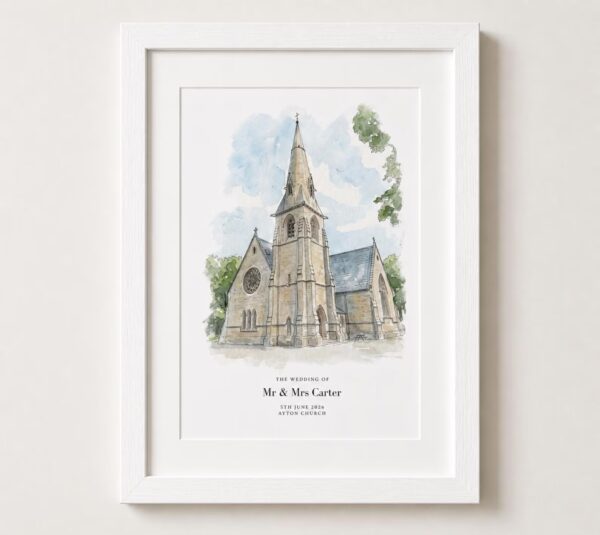 Personalised Watercolour Wedding Venue Portrait (10) Personalised Watercolour Wedding Venue Portrait (10)