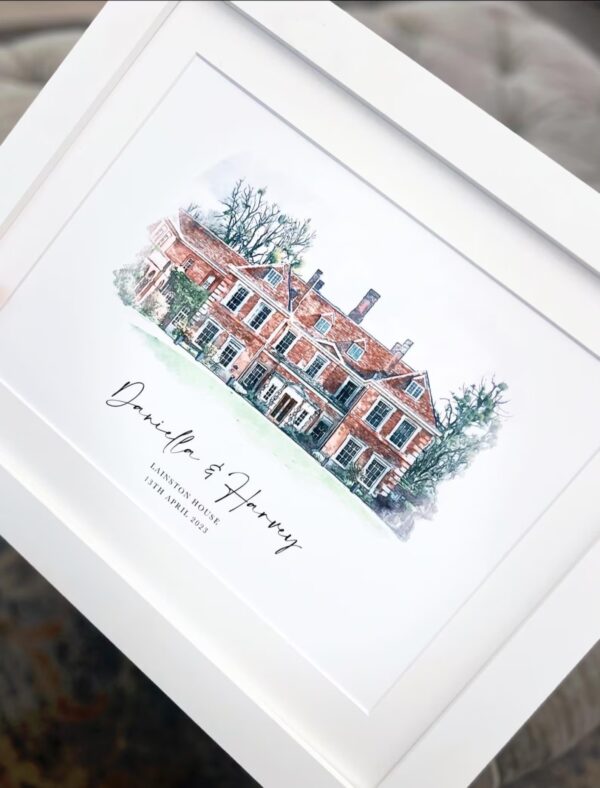 Personalised Watercolour Wedding Venue Portrait (8) Personalised Watercolour Wedding Venue Portrait (8)