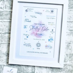 The Day You Were Born Botanical Birth Print – Personalised New Baby Gift